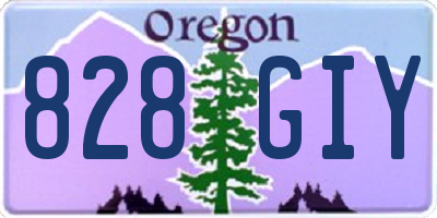 OR license plate 828GIY
