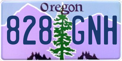 OR license plate 828GNH