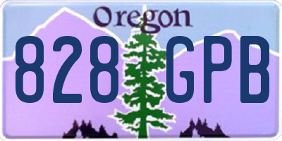 OR license plate 828GPB