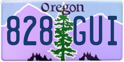 OR license plate 828GUI