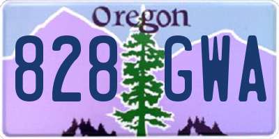 OR license plate 828GWA
