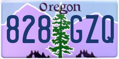 OR license plate 828GZQ