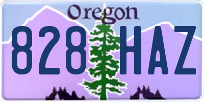 OR license plate 828HAZ