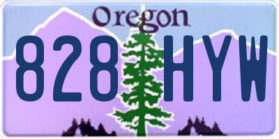 OR license plate 828HYW