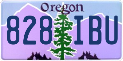 OR license plate 828IBU