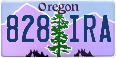 OR license plate 828IRA
