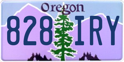 OR license plate 828IRY