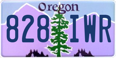 OR license plate 828IWR
