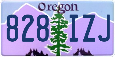 OR license plate 828IZJ