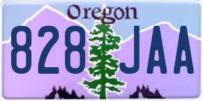 OR license plate 828JAA