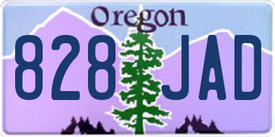 OR license plate 828JAD