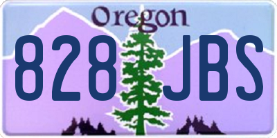 OR license plate 828JBS