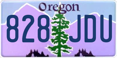 OR license plate 828JDU