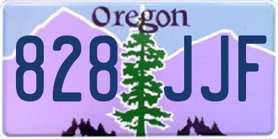 OR license plate 828JJF