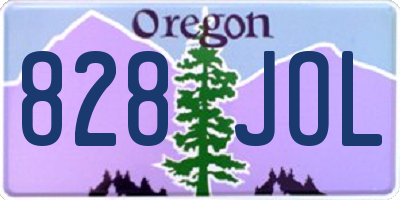 OR license plate 828JOL