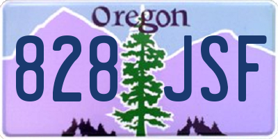 OR license plate 828JSF