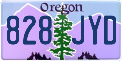 OR license plate 828JYD