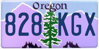 OR license plate 828KGX