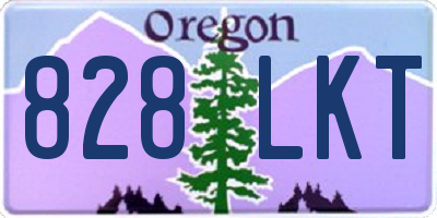 OR license plate 828LKT