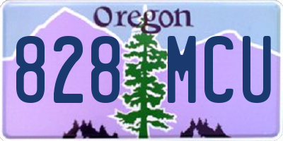 OR license plate 828MCU
