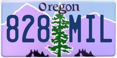 OR license plate 828MIL