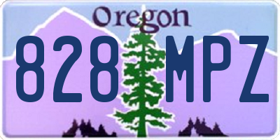 OR license plate 828MPZ