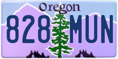 OR license plate 828MUN
