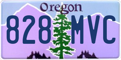 OR license plate 828MVC