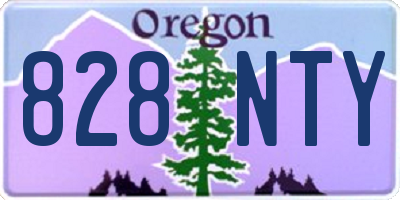 OR license plate 828NTY