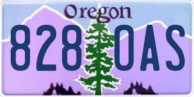 OR license plate 828OAS