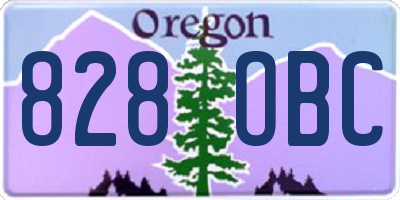 OR license plate 828OBC