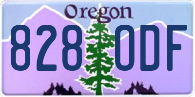 OR license plate 828ODF