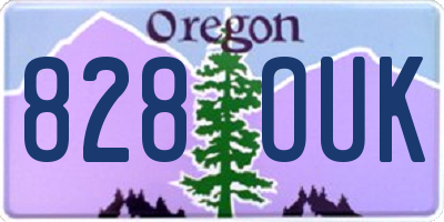 OR license plate 828OUK