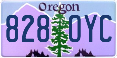 OR license plate 828OYC
