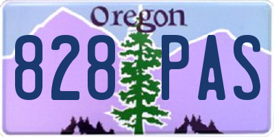 OR license plate 828PAS