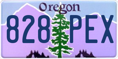 OR license plate 828PEX