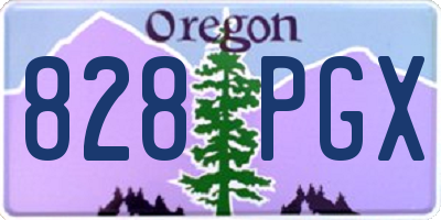 OR license plate 828PGX