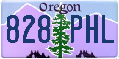 OR license plate 828PHL