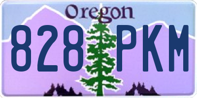 OR license plate 828PKM