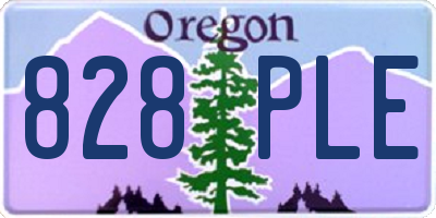 OR license plate 828PLE
