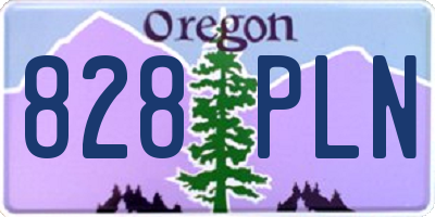 OR license plate 828PLN