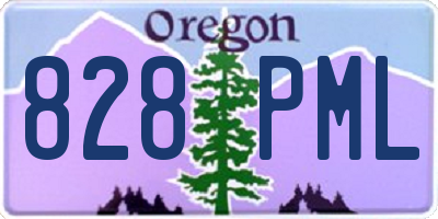 OR license plate 828PML