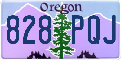 OR license plate 828PQJ