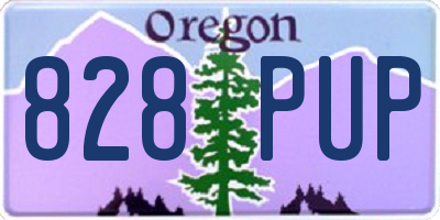 OR license plate 828PUP