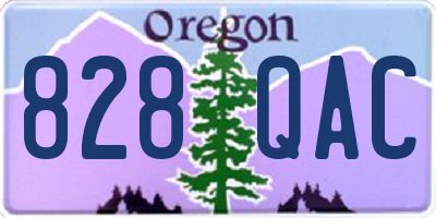 OR license plate 828QAC