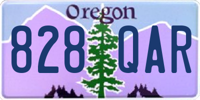 OR license plate 828QAR