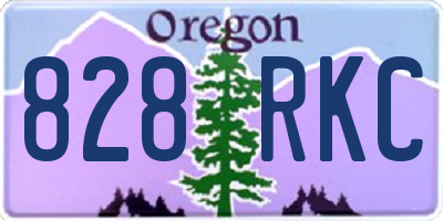 OR license plate 828RKC