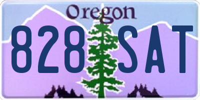 OR license plate 828SAT