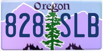 OR license plate 828SLB