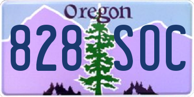 OR license plate 828SOC